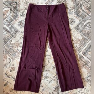 Style & Co. Deep Burgundy Wide Leg Pants